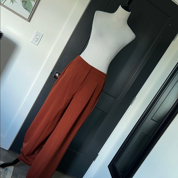 New size 10 wide leg trouser Elegant Rust Women's Pants - Picture 1 of 9